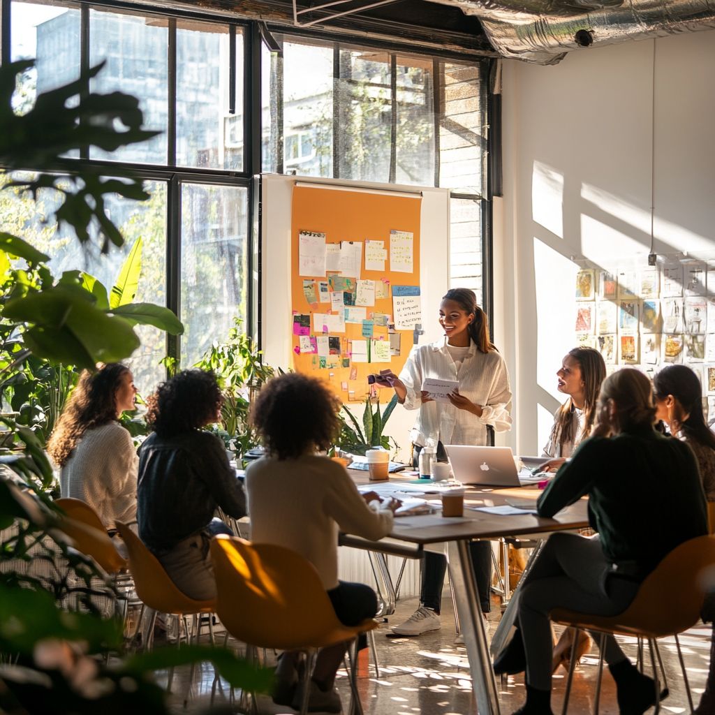 Minimal curved line and circle evoking an open interior